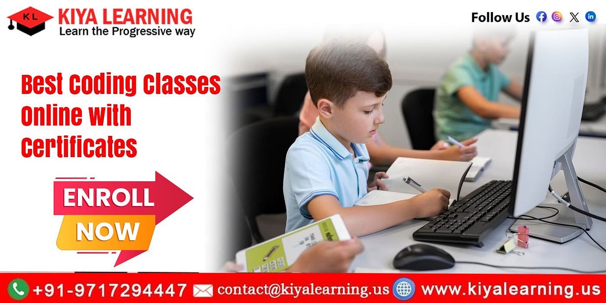 Best coding classes online with certificates 2024 by kiya learning