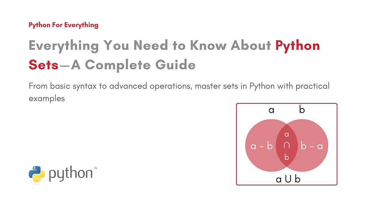 Python Sets | Python For Everything