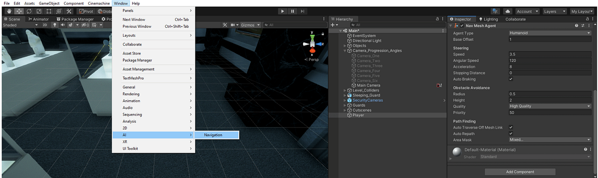 How to Setting Up and use Navmesh in unity | by Srinivas Marriyavula ...