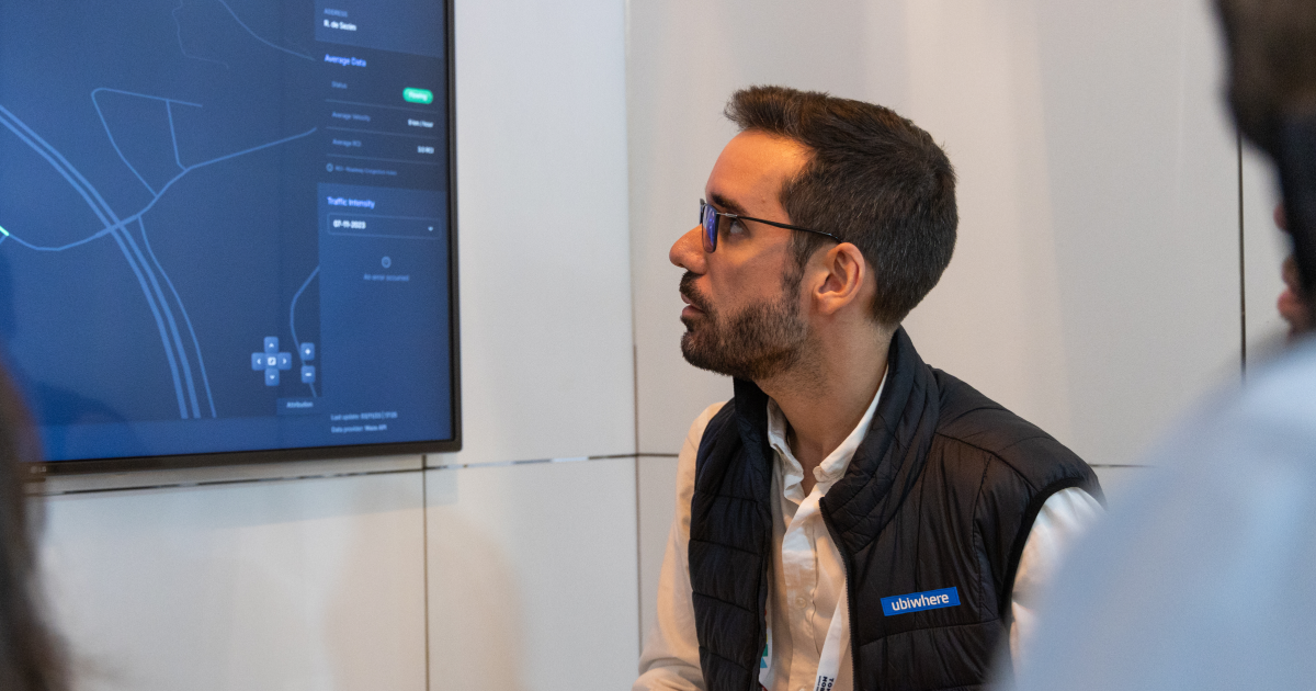 Ricardo Vitorino, Head of Techincal Communication at Ubiwhere, at Smart City Expo World Congress 2023.