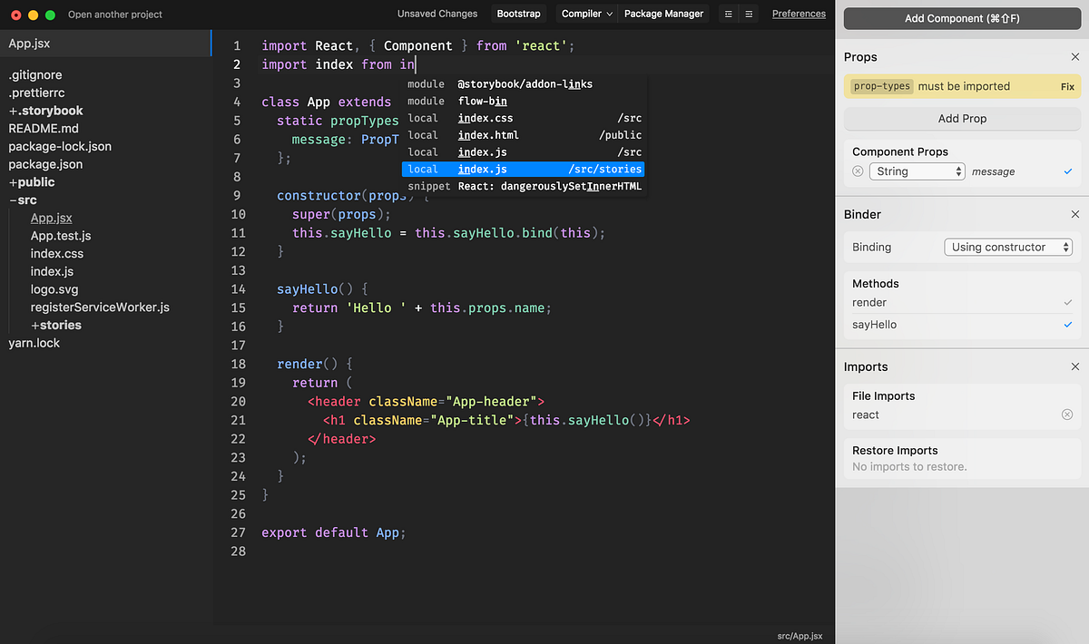 An IDE for React.js. It all started with a need for a… by evening kid