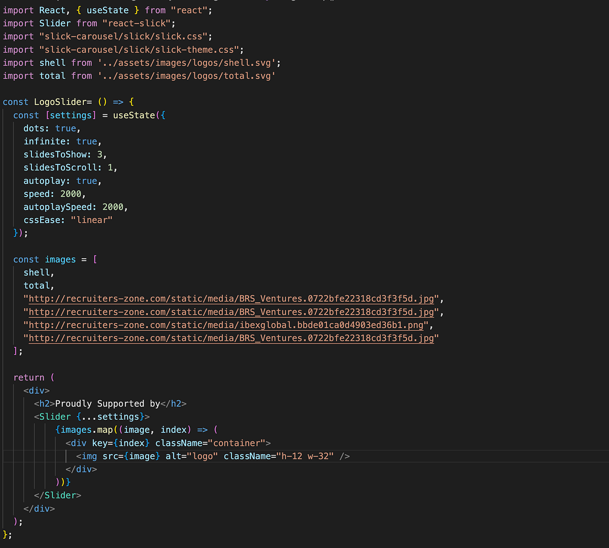 Creating a Logo Slider Using ReactSlick by Victoria Oluwaferanmi