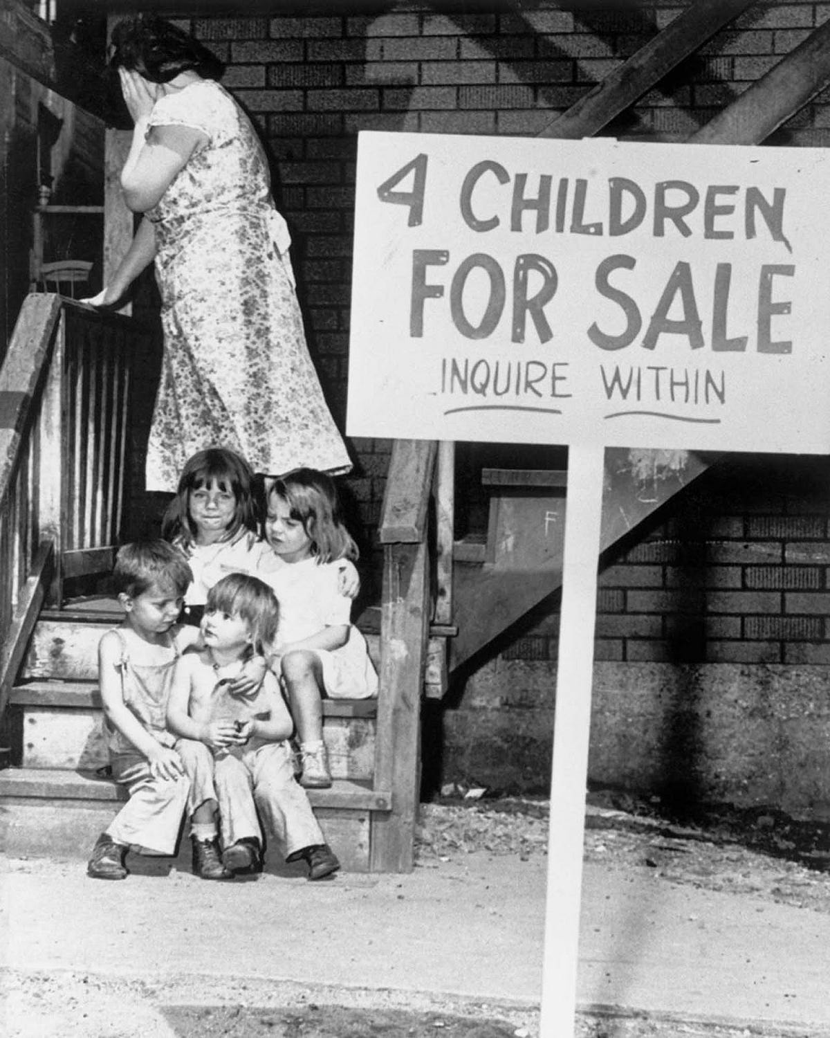 Written By AI Selling Children In Americas Great Depression by Abbagail Marie Medium Adult Picture