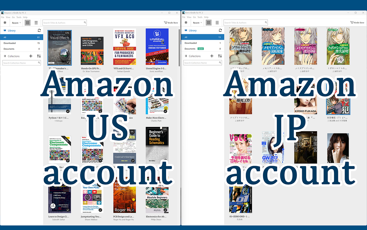 How to run your U.S. and Japanese Kindle accounts together by Doyoon