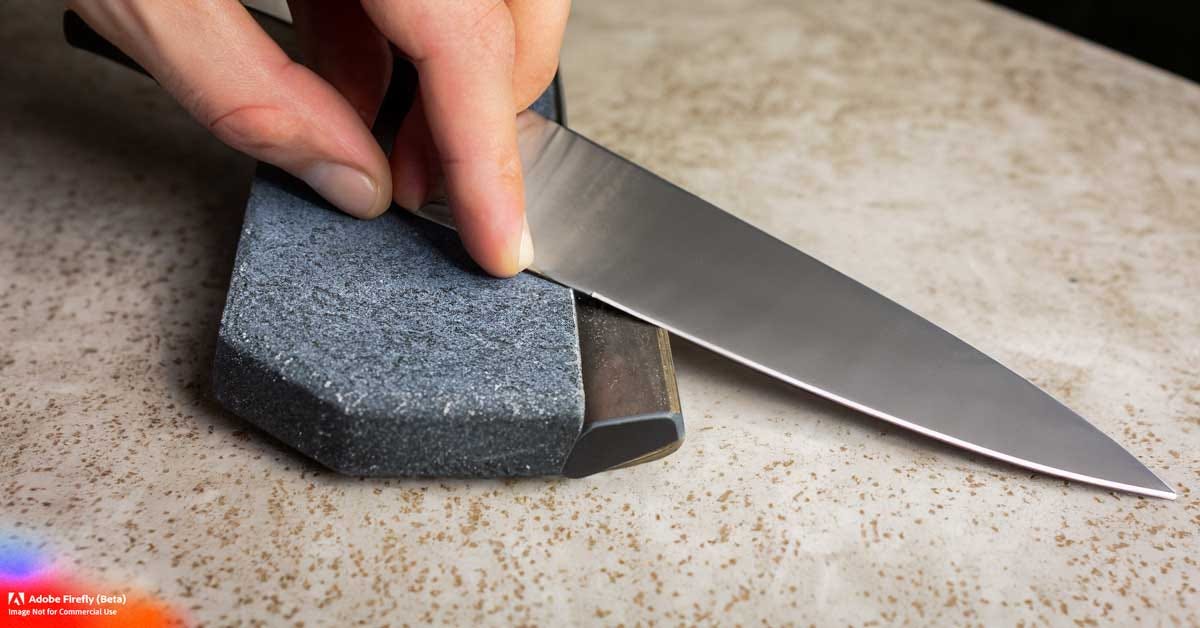 How To Sharpen a Kitchen Knife With a Stone by Doing? by