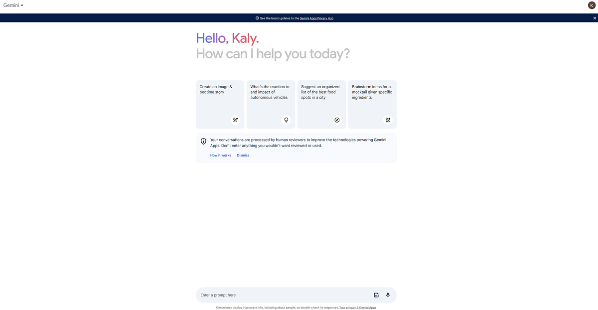 First Time Trying Gemini UX Review | by Kaly Gee | Bootcamp | Medium