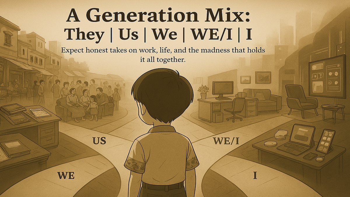 📰 A Generation Mix: They | Us | We | We/I | I | by Amit Mohta | Apr ...