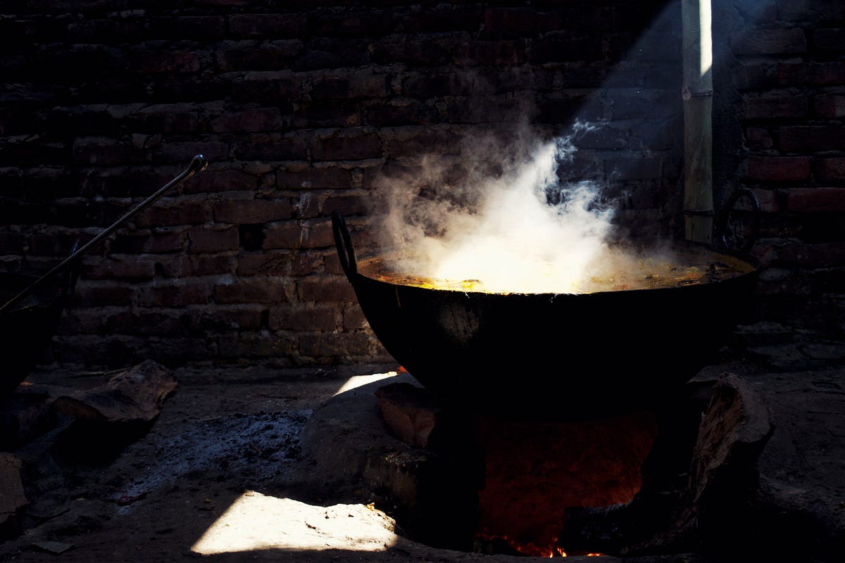 Food cooked in Kadai using firewood by Incredible Stories