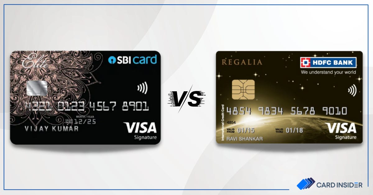 SBI Elite Credit Card vs. HDFC Bank Regalia Credit Card A