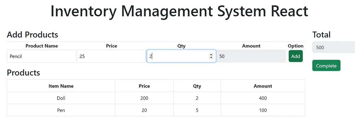 Inventory Management System React Step by Step - Kobi Ram - Medium