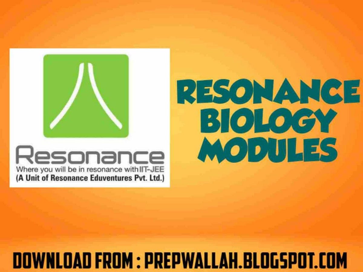 [PDF] RESONANCE BIOLOGY STUDY MATERIAL Prep WALLAH Medium