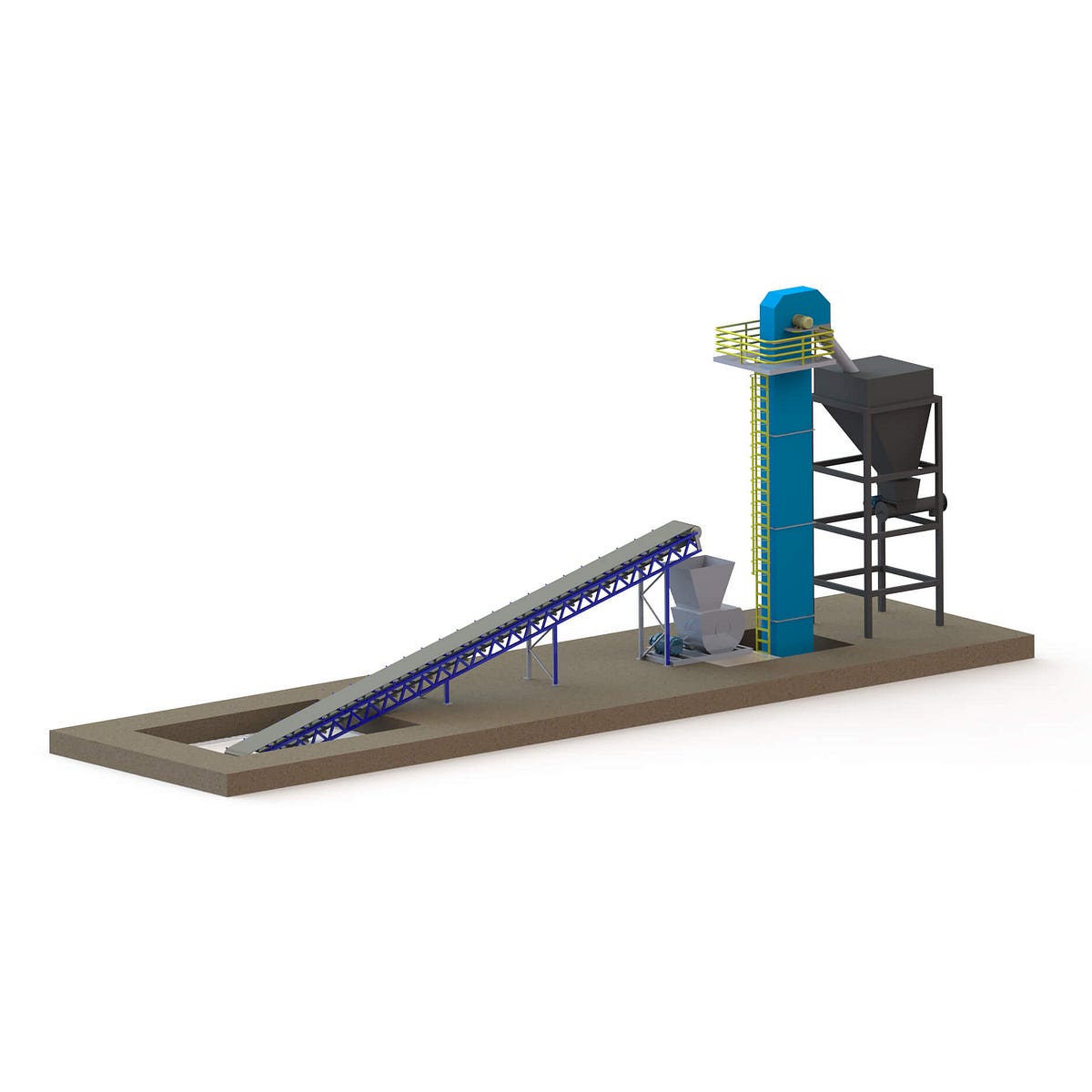 What is the typical fuel handling system used in thermal power plant