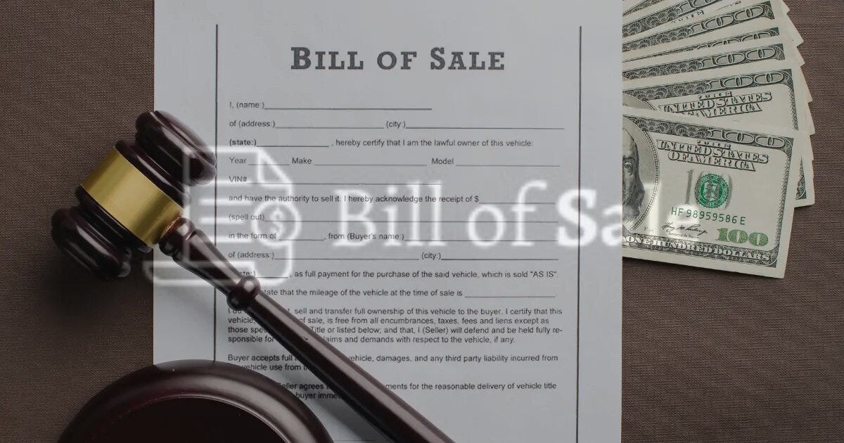 Bill of Sale: Everything You Need to Know