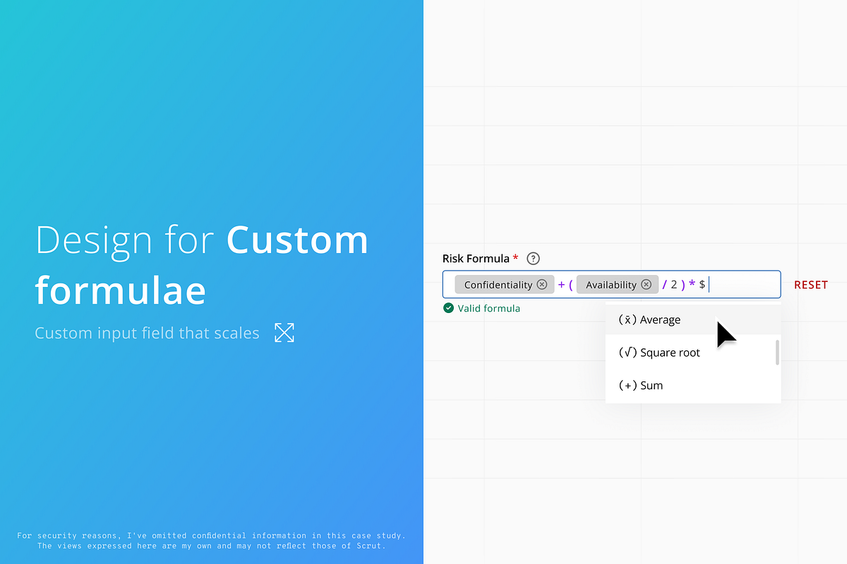 How I designed a custom formula input field that scales | by Aashish ...