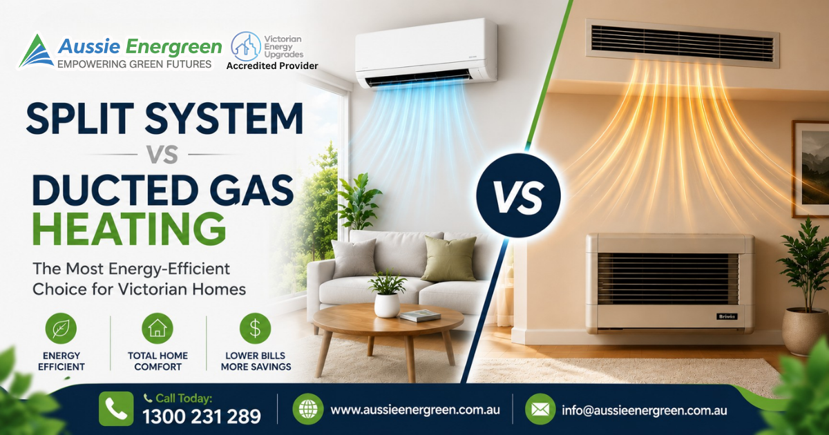 Split System vs Ducted Gas Heating: Which Is the Better Energy-Efficient Option for Victorian Homes?