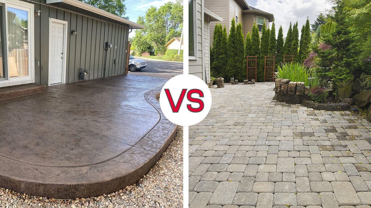 Comparative Analysis Pavers vs. Concrete for Patios and Walkways by Stone Patios VA Medium