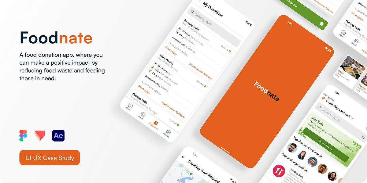 UI UX Case Study: Foodnate — Food donation platform | by Chirag Chhajer ...