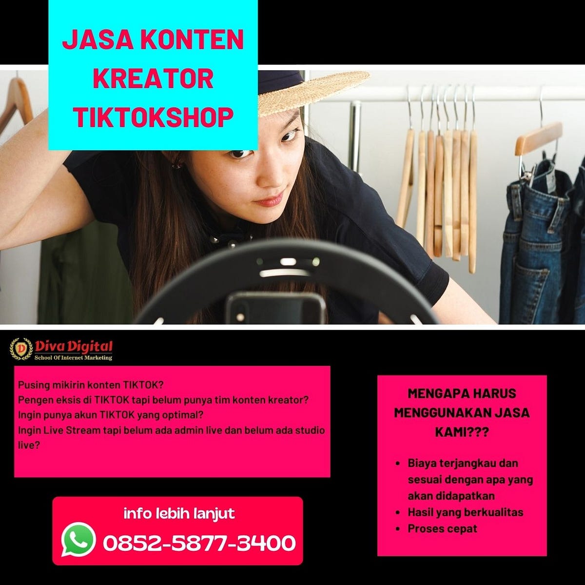 TERPERCAYA!! 0852–5877–3400, Jasa Content Creator Online Shop Di ...