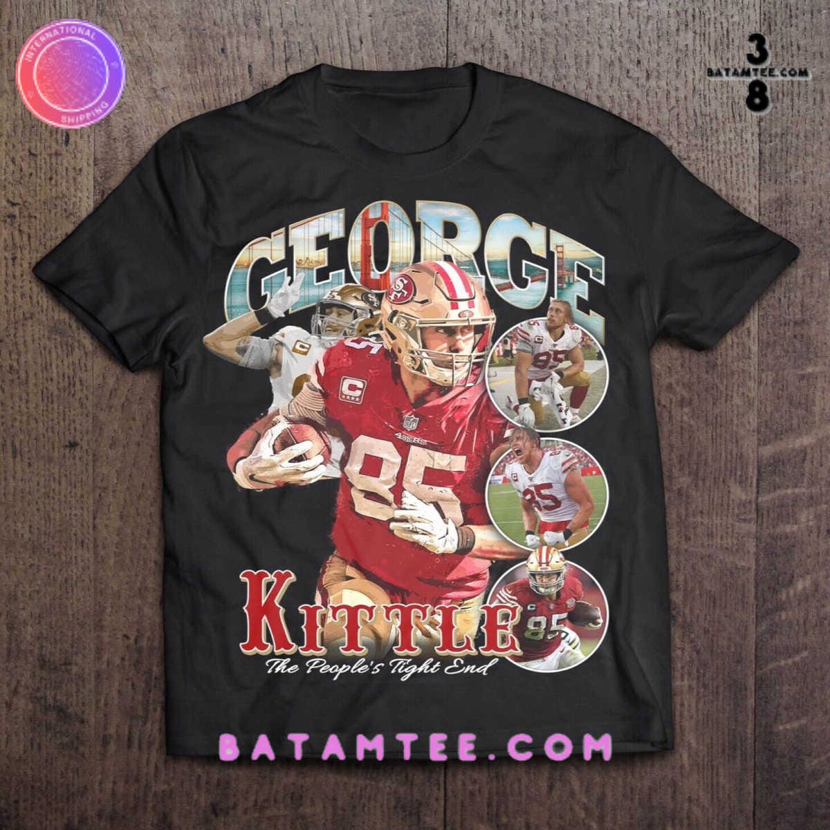 San Francisco 49ers George Kittle Vintage Tribute T-Shirt Litmited Edition, by Batamtee Store, Oct, 2023