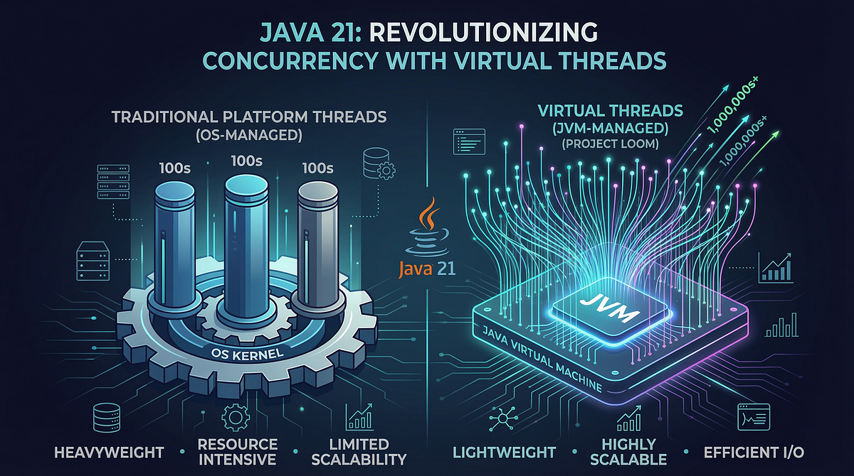 Virtual Threads nedir?. Java 21 ile birlikte Virtual Threads… | by ...