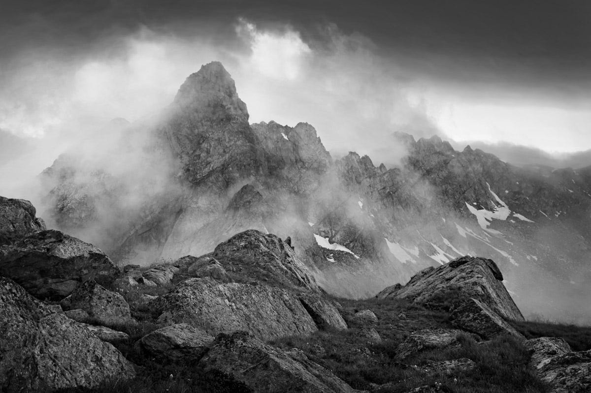 Where the sky battles the land for dominance.