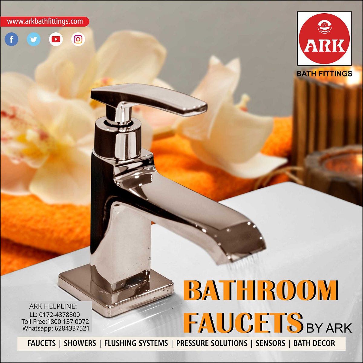 Sanitary Bathroom Fittings by ARK are Innovative and Provide Elegance