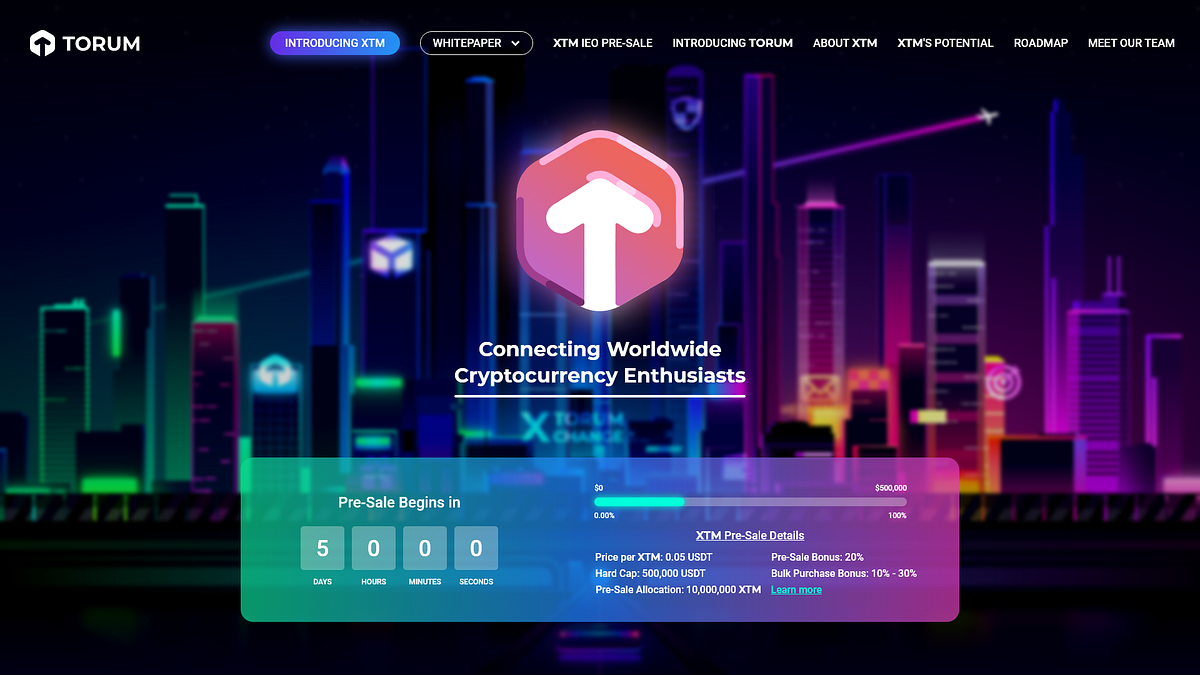 Announcing XTM IEO Pre-Sale. Funding Details | by Torum | torum.official |  Medium