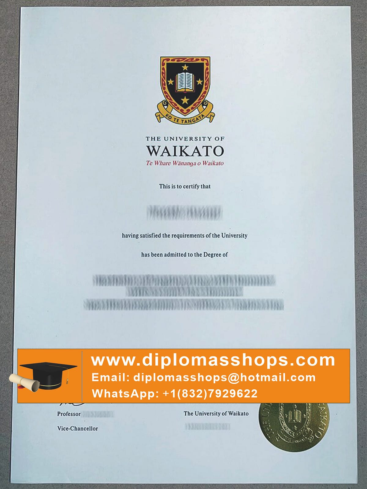 Get University of Waikato diploma/University of Waikato degree online ...