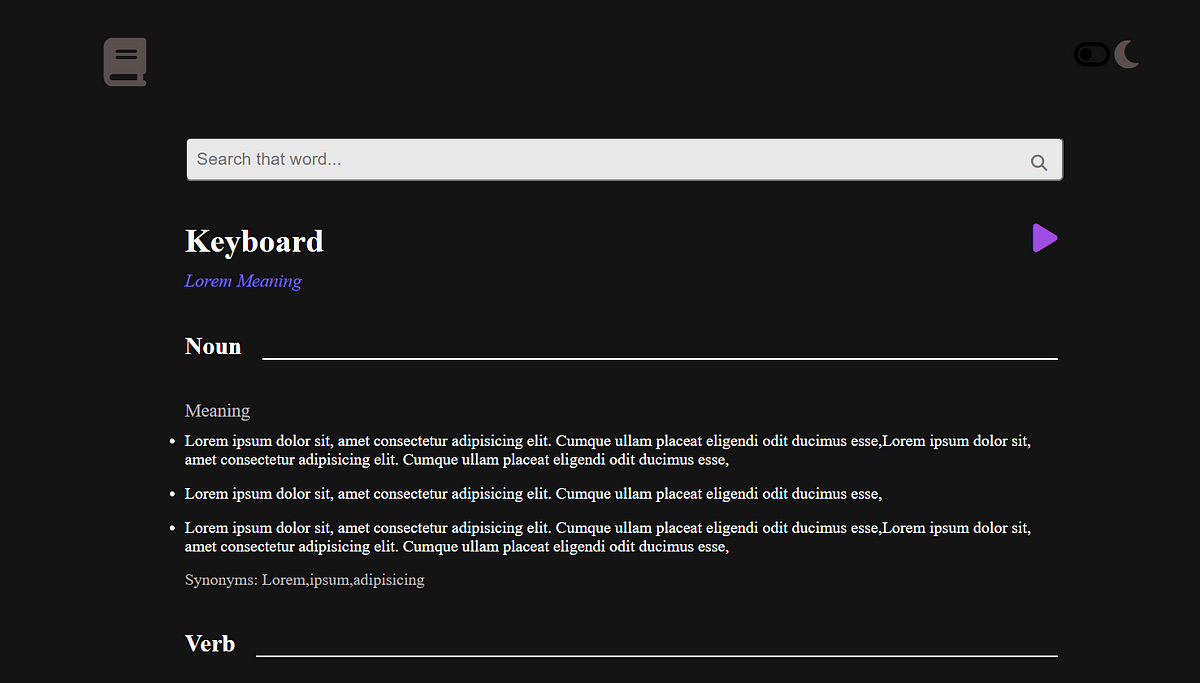 Advanced Dictionary with HTML, CSS, and javaScript | by Oyindamola ...