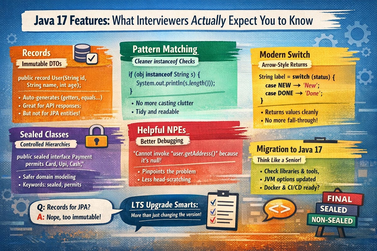Java 17 Features: What Interviewers Actually Expect You to Know Java 17 Features: What Interviewers Actually Expect You to Know