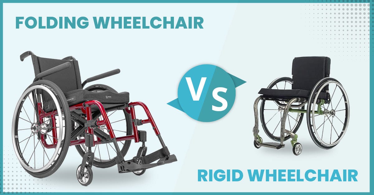 Folding or Rigid Wheelchair. One-piece frames make up Rigid… | by  RehabPulse | Medium