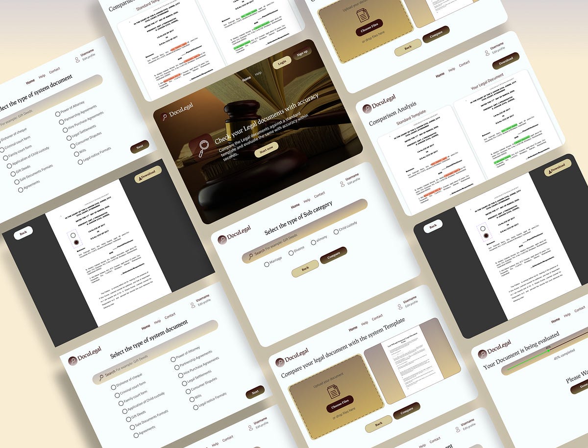 UX/UI case study of a legal document comparison website. | by Aasritha ...