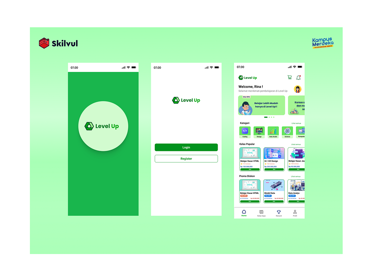 UI / UX Case Study : Kursus Pembelajaran Online “Level Up” | by ...