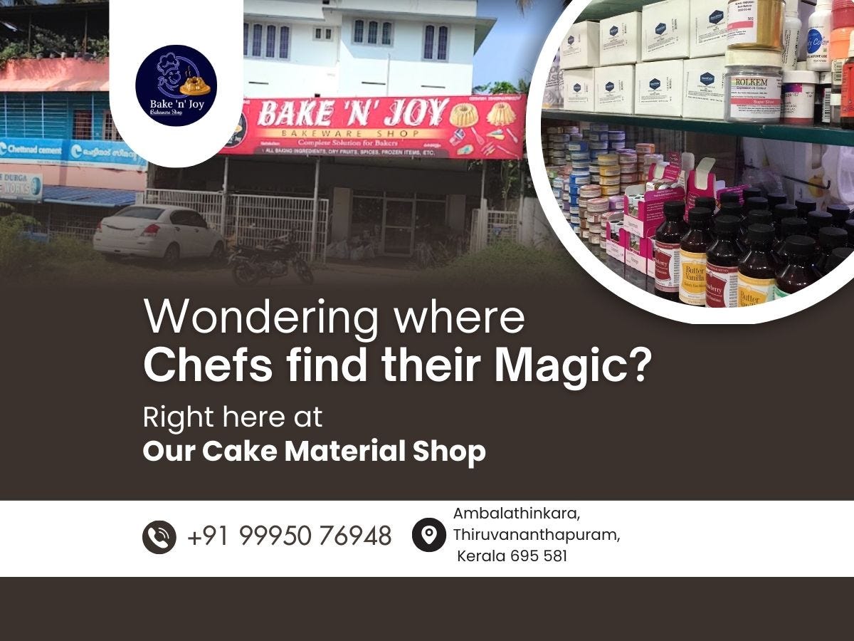 Cake Material Shop in Trivandrum — Bake N Joy by Bake N Joy Medium