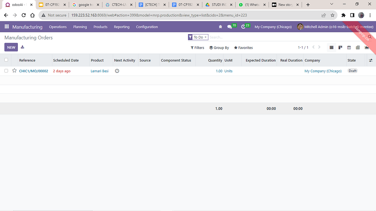Create Bill Of Material (BoM) dengan Tab Operations and Fitur Repairs ...