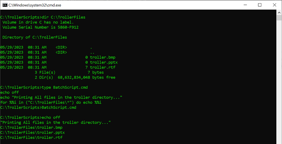 How can I see the Windows command line history in the cmd.exe?