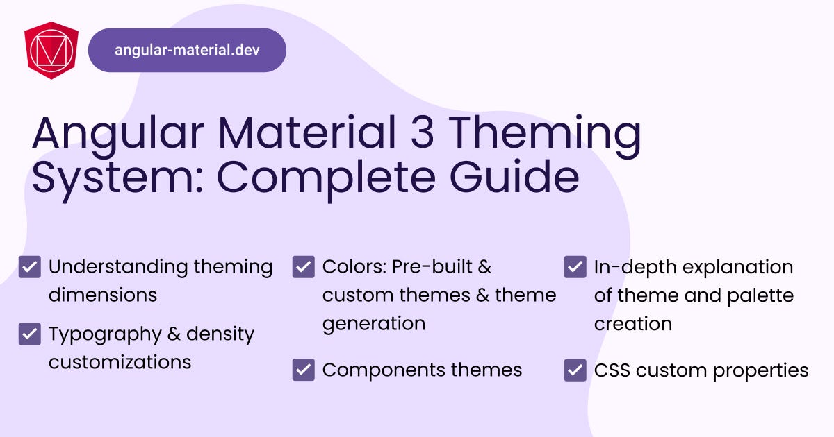 New Course: Angular Material 3 Theming System: Complete Guide - Dharmen ...