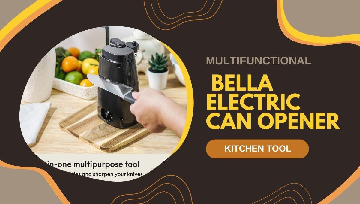 BELLA Electric Can Opener and Knife Sharpener Review by Ammaarsalman