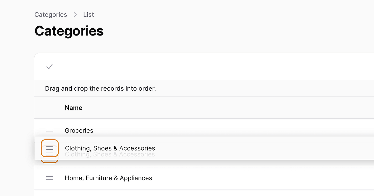 Handle Reordering of Table Records in Filament Using a Custom Action ...