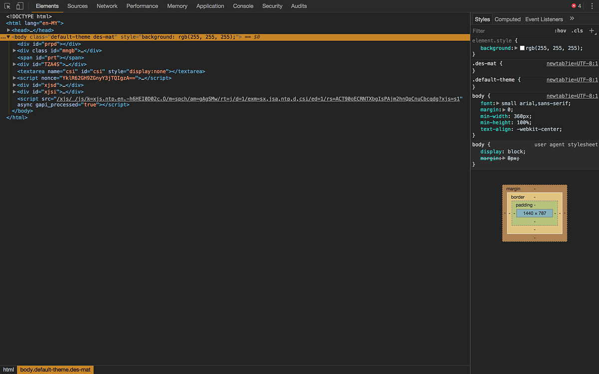 Dark theme for Chrome Developer Tools by Eshwaren M Medium