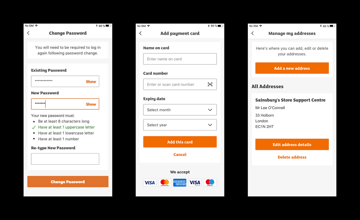 How we’ve improved managing account details in Sainsbury’s Mobile App