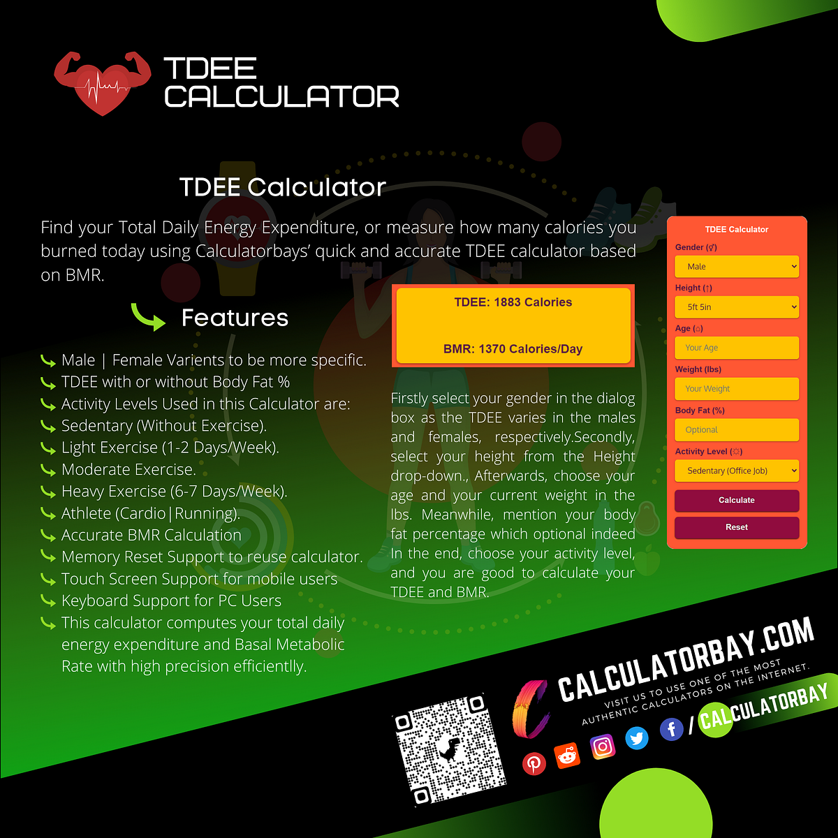 TDEE & BMR Calculator Calculator Bay Medium