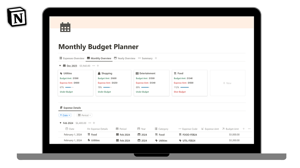 How to create a Monthly Budget Planner in Notion (Template Included) by Sanat Biswal