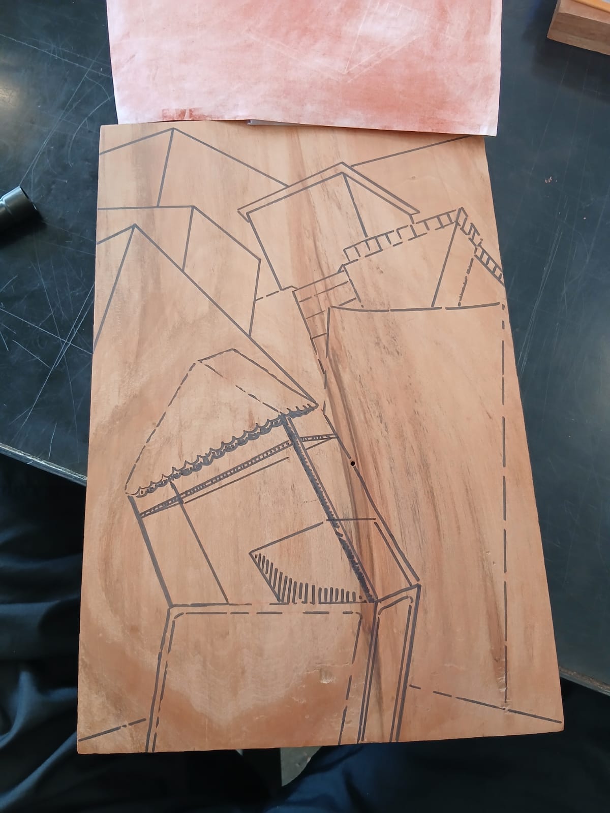 Traspaso de dibujo a madera