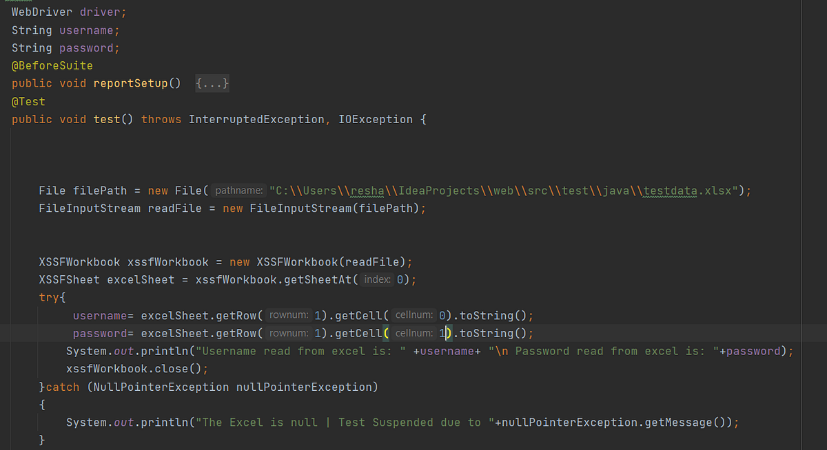 Selenium-da test datalarını exceldən oxumaq ( Java) | by Rashad Nasirli ...