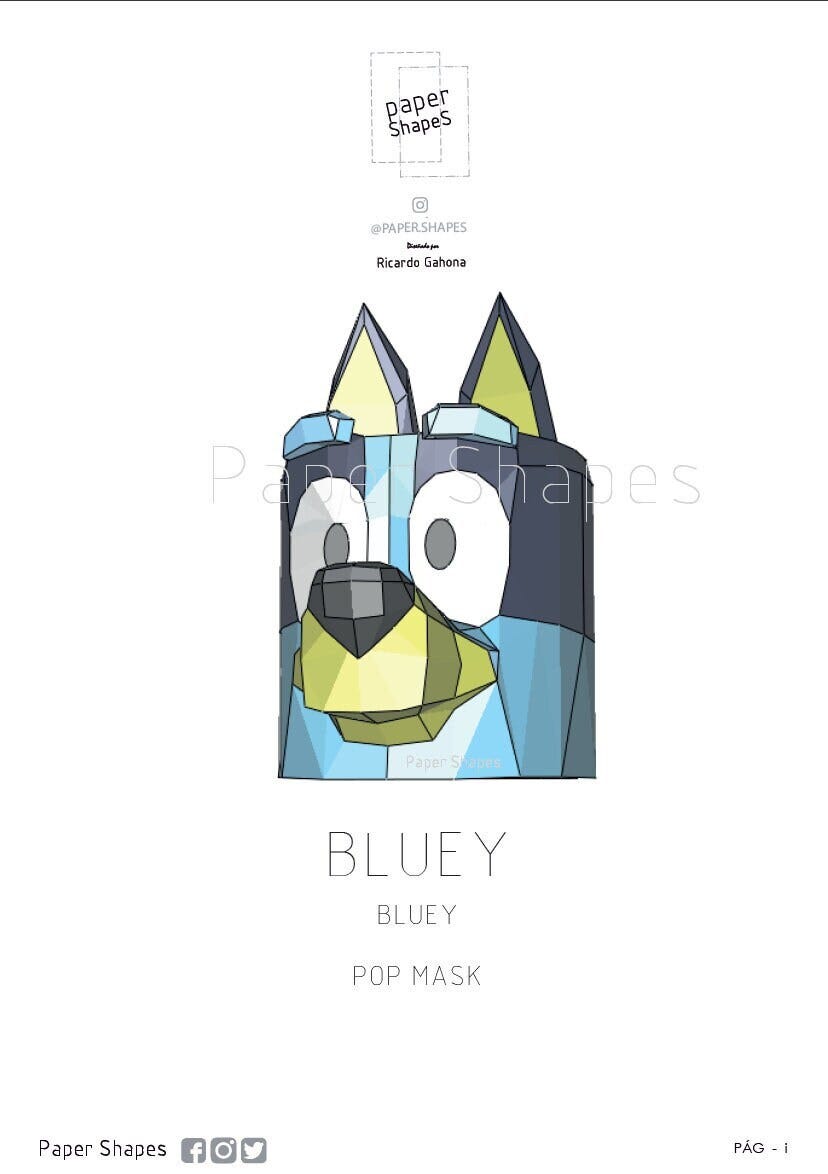 BLUEY MASK diy | by Yadira Smith | Jun, 2024 | Medium