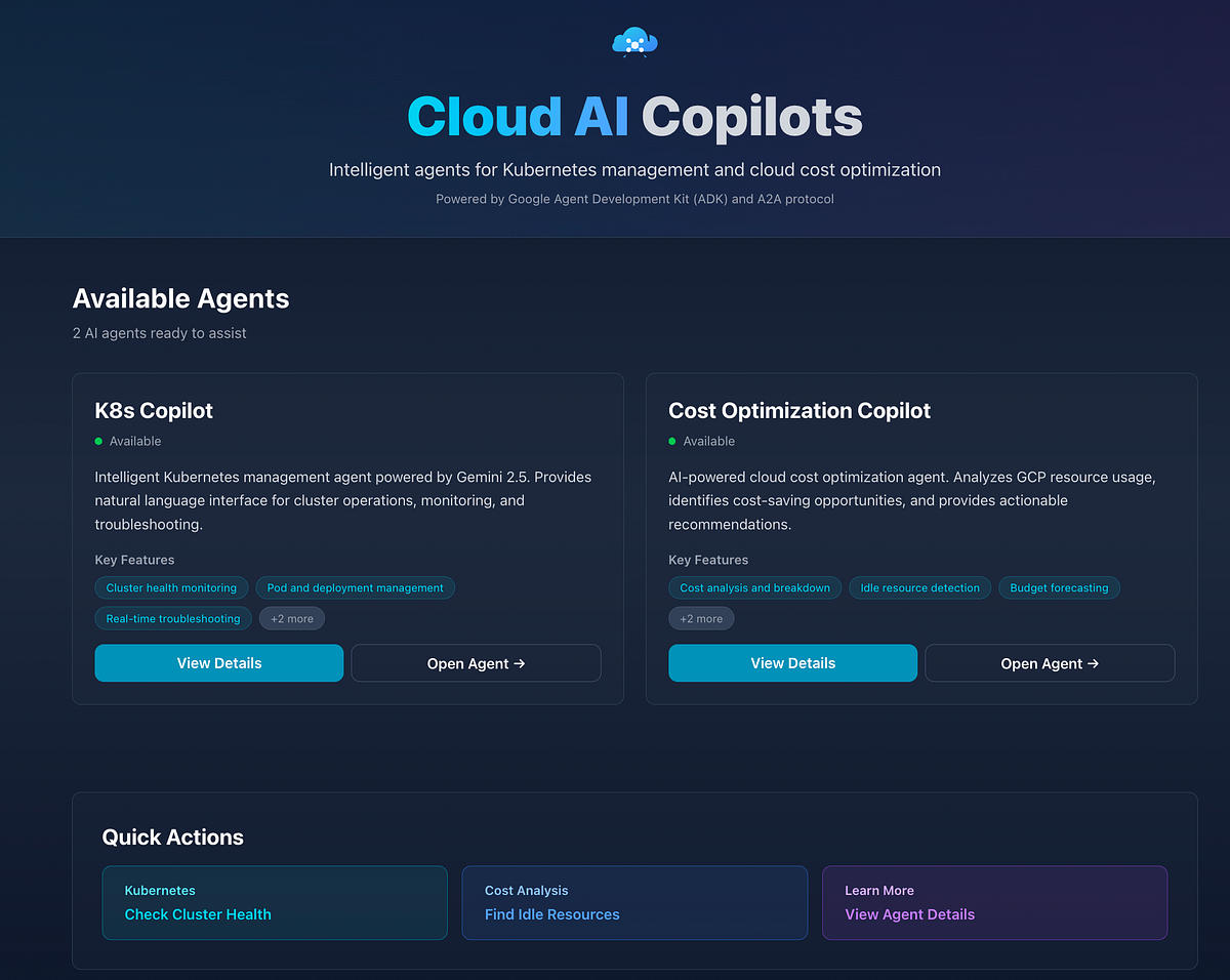 Building Cloud AI Copilots: Multi-Agent Systems on Google Cloud Run with Gemini 2.5, ADK, and the A2A Protocol