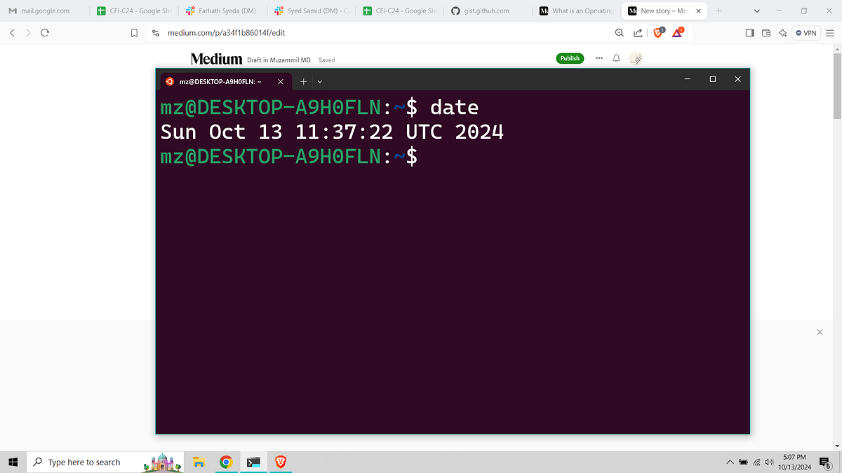Linux Commands. date command: Usage: Displays the… | by Muzammil MD ...
