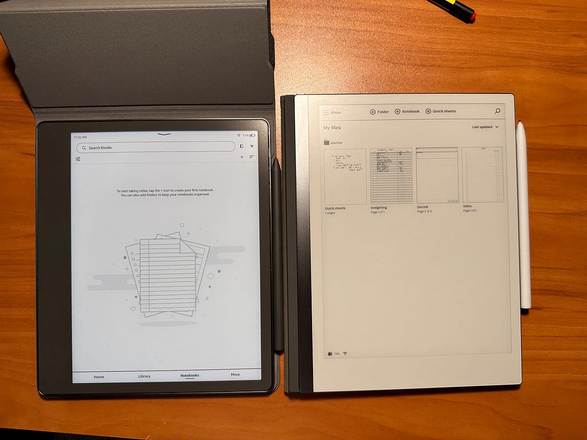 reMarkable 2 vs Kindle Scribe. Just a quick comparison of the… by