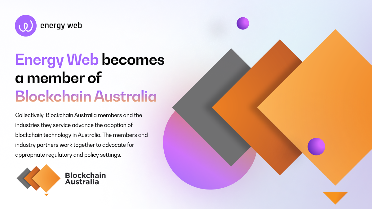 Energy  a member of Blockchain Australia, the industry body